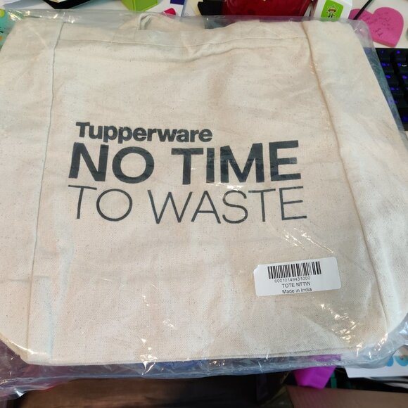 Tupperware Canvas Bag "No Time to Waste" - Picture 2 of 3